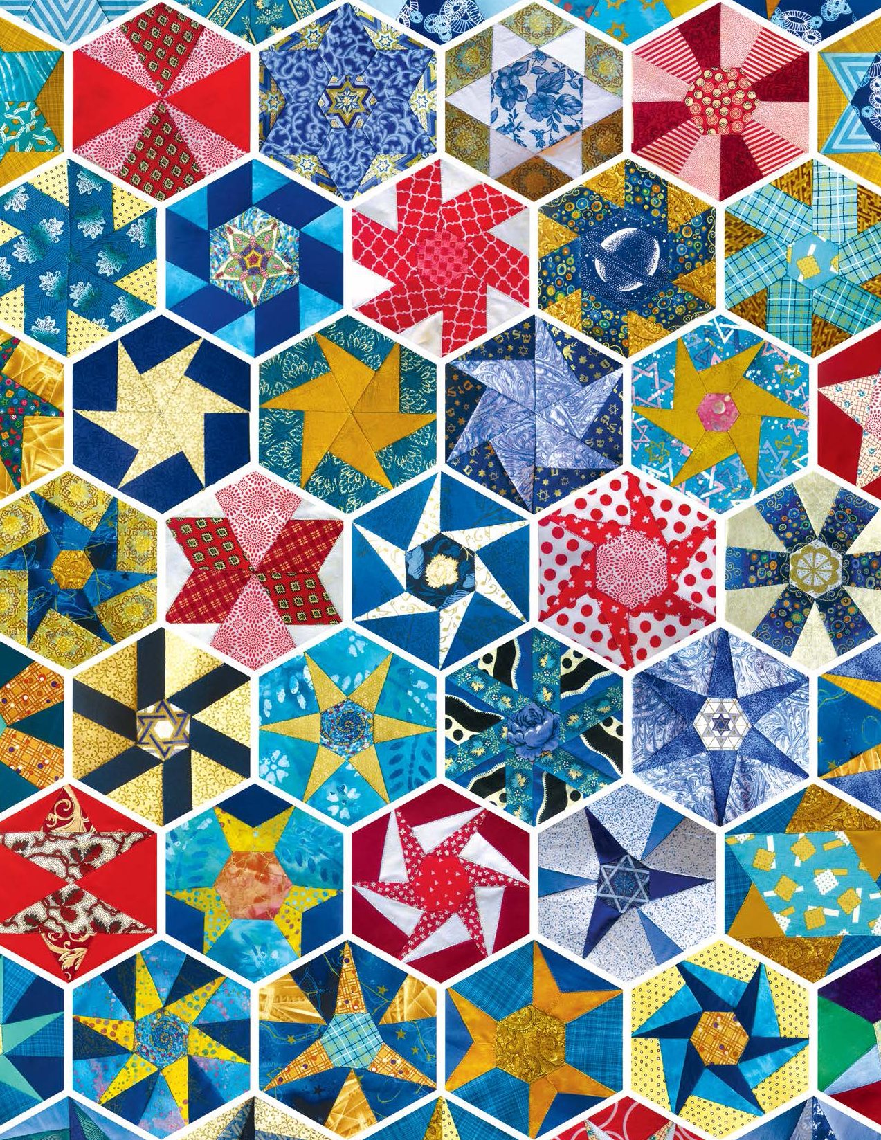 HEXAGON STAR QUILTS The colorful star network on the Star Chart quilt see - photo 2