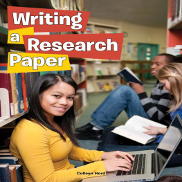 Colleen Hord - Writing a Research Paper