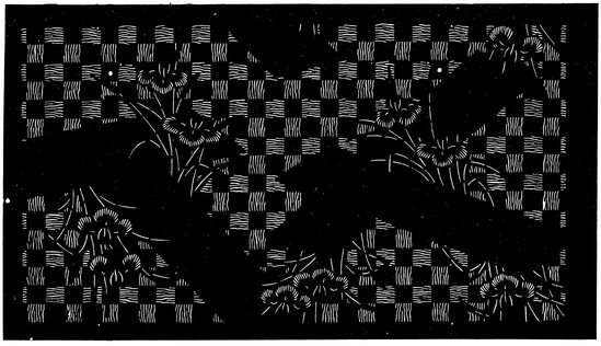 11 Bridge Patterns in a Swamp of Irises 12 Wickerwork Matching Stencil - photo 12