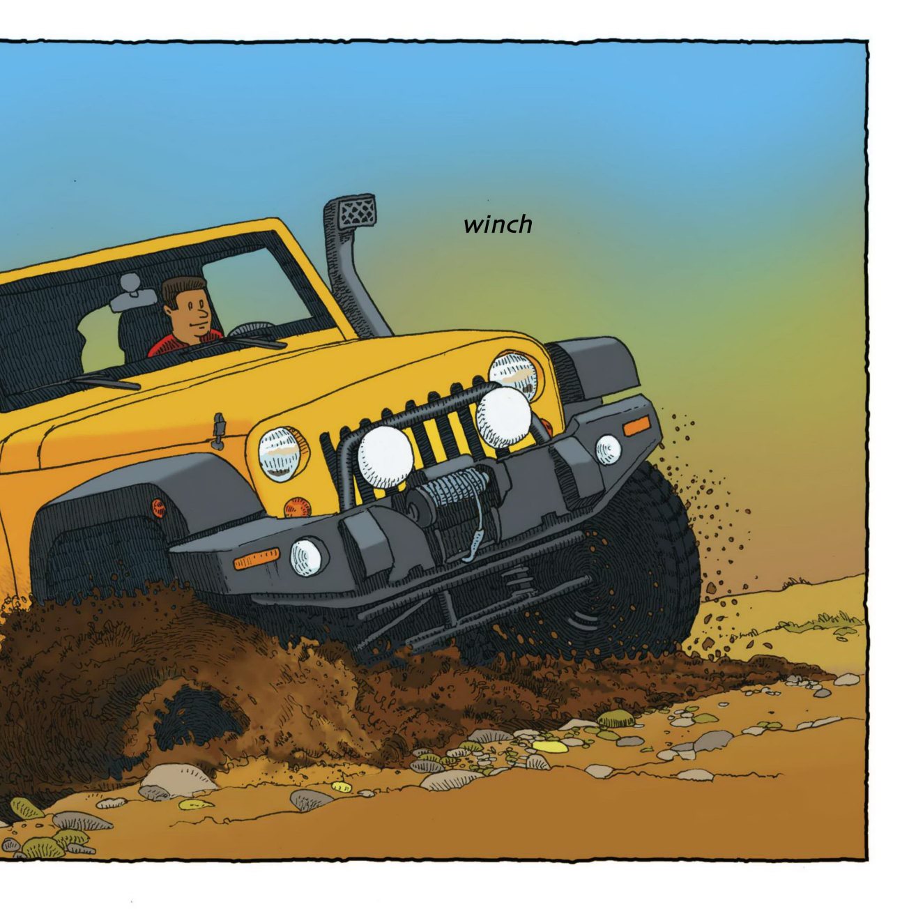 This Jeep h as four wheel drive which allows it to p ower over rocks and mud - photo 15