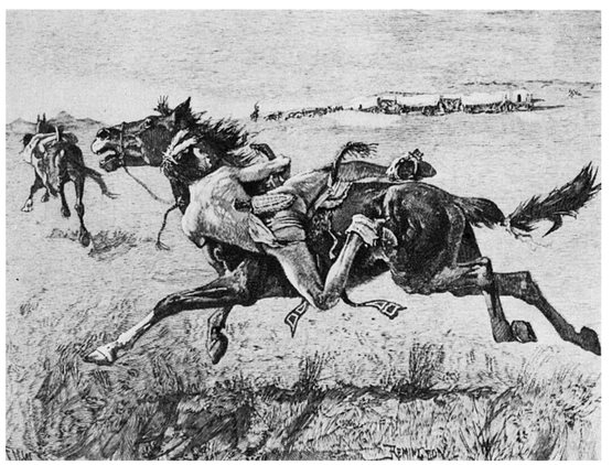 1 Indians attacking a wagon train After a painting by Frederic Remington - photo 2