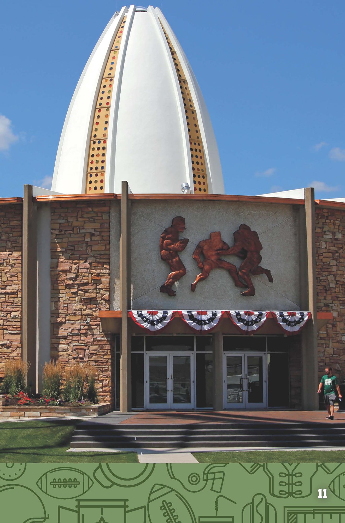 The Hall of Fame has a dome shaped like a football The NFL was created in - photo 13