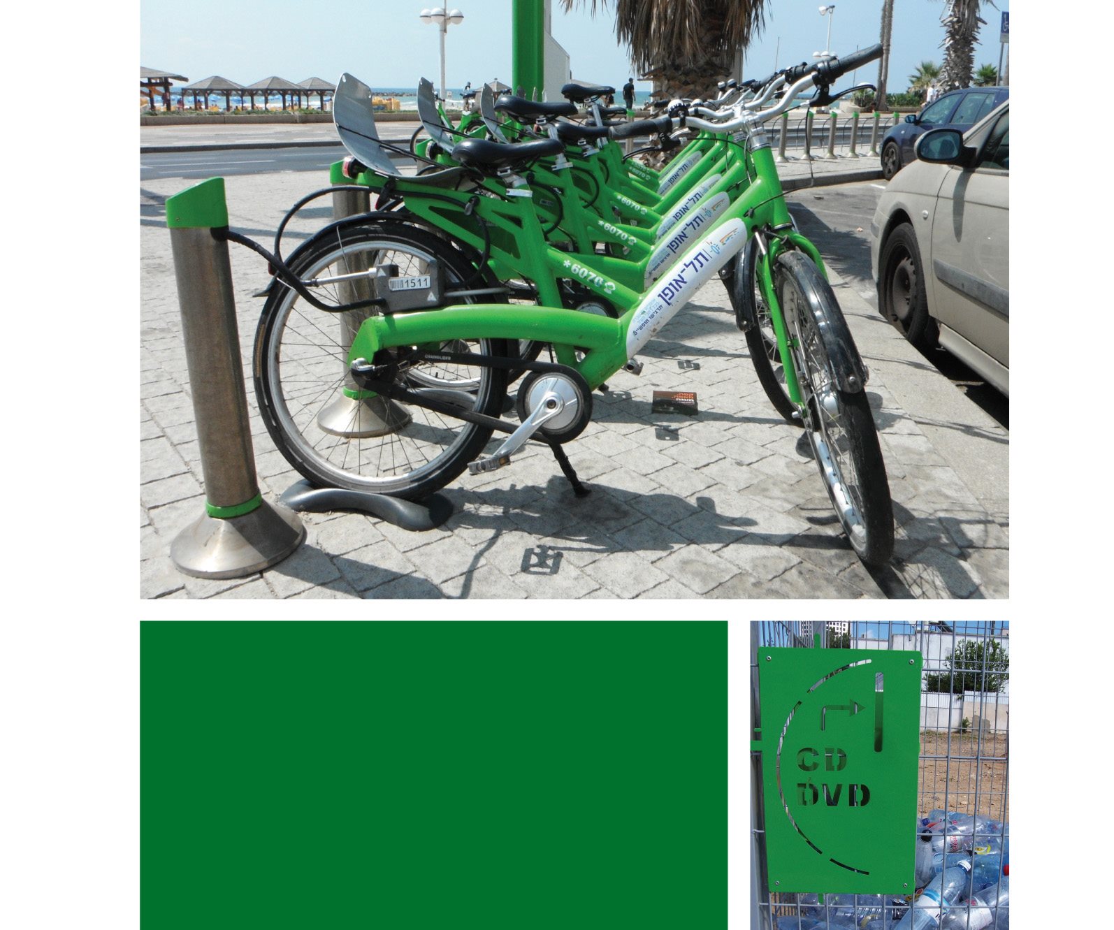 Bikes for rent in Tel Aviv A recycling bin Blue Ka- chol The - photo 13