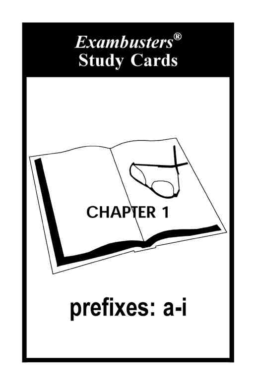 SAT Test Prep Word Roots Review--Exambusters Flash Cards--Workbook 6 of 9 SAT Exam Study Guide - photo 1