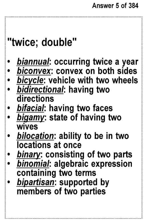 SAT Test Prep Word Roots Review--Exambusters Flash Cards--Workbook 6 of 9 SAT Exam Study Guide - photo 11