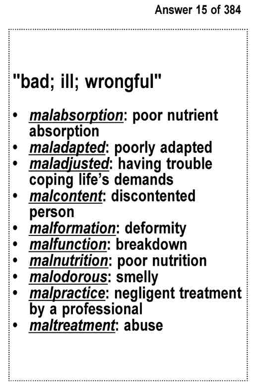 SAT Test Prep Word Roots Review--Exambusters Flash Cards--Workbook 6 of 9 SAT Exam Study Guide - photo 32