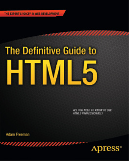 Adam Freeman - The Definitive Guide to HTML5