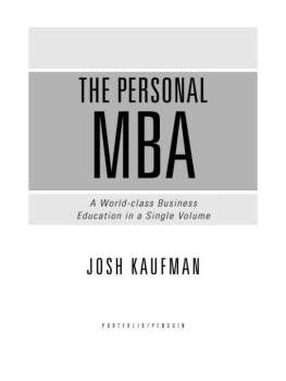 Josh Kaufman - The Personal MBA: Master the Art of Business