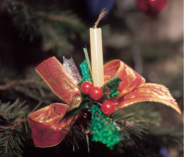 Traditional candles for the tree are safer made from a glue stick for a hot - photo 8