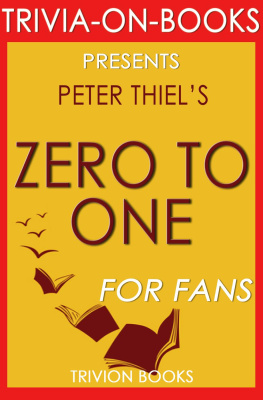 Trivion Books Zero to One: Notes on Startups, or How to Build the Future by Peter Thiel