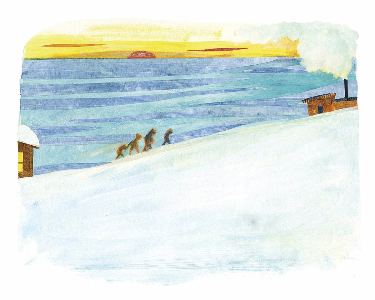 On the plains of the Alaskan tundra a Yupik family trudges through the icy - photo 18