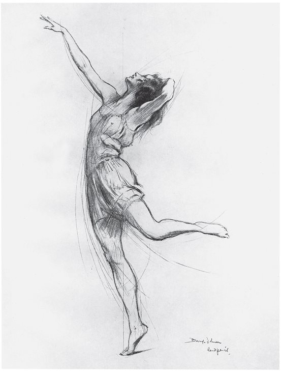 PLATE LVIII Dancing Girl Lead Pencil PLATE LIX Sketch of a Dancer Red - photo 13