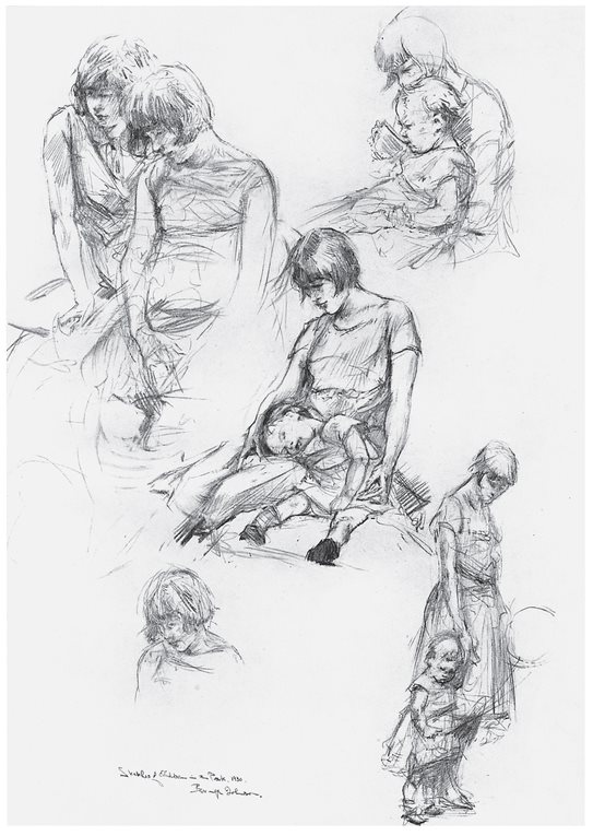PLATE LXIV Sketches of Children in the Park Lead Pencil PLATE LXV Sketch - photo 19