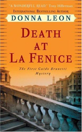 Donna Leon Death at La Fenice: A Commissario Guido Brunetti Mystery