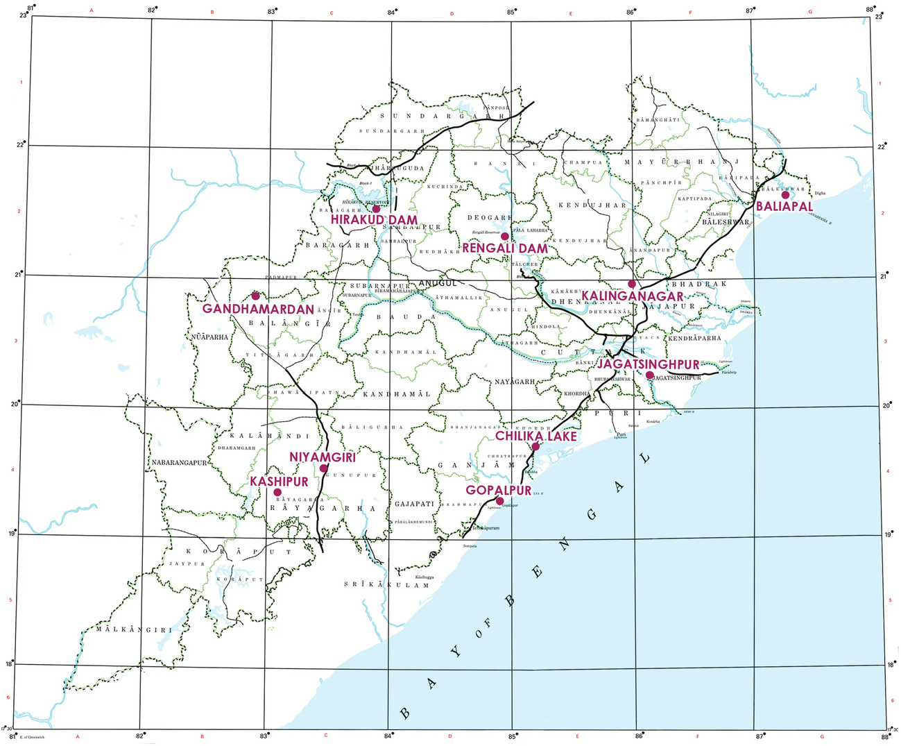 Map of Odisha highlighting locations covered in the book Dedicated to Those - photo 3