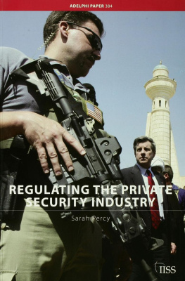 Sarah Percy - Regulating the Private Security Industry