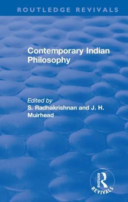 S. Radhakrishnan Contemporary Indian Philosophy