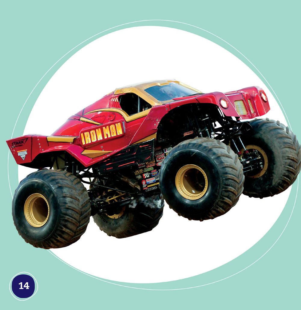 Monster trucks have four big tires They can drive on one wheel Monster - photo 14