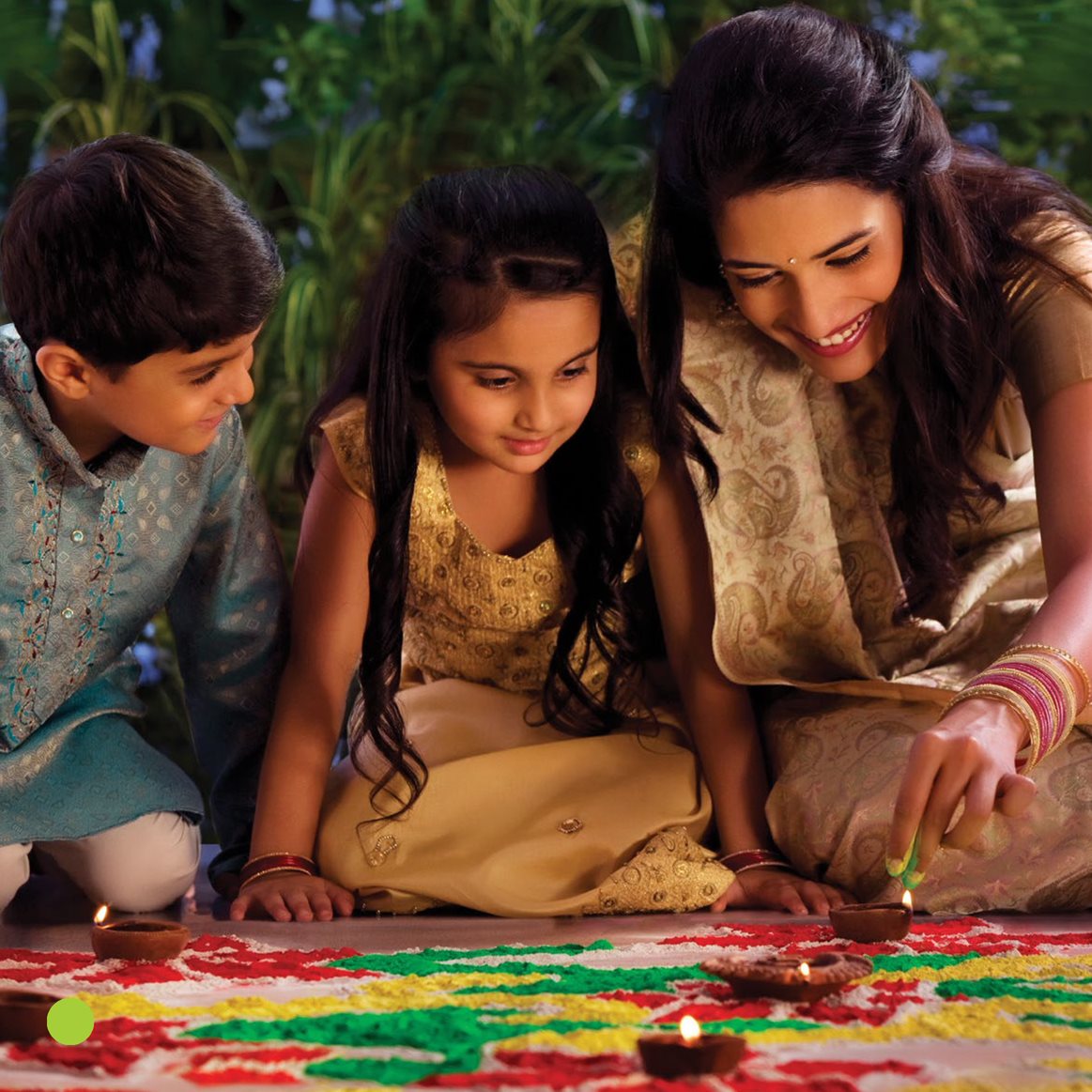 Ali and Roy sit on the floor What are they making A rangoli It is art - photo 14