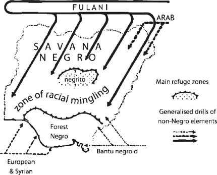 Map 1 Showing the Role of Geography in the Racial Make-up of the Inhabitants of - photo 2