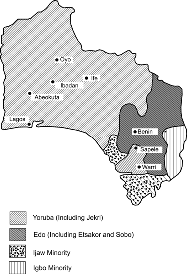 Map 3 Showing the Yoruba and the Other Inhabitants of Southwest Lower Niger - photo 4