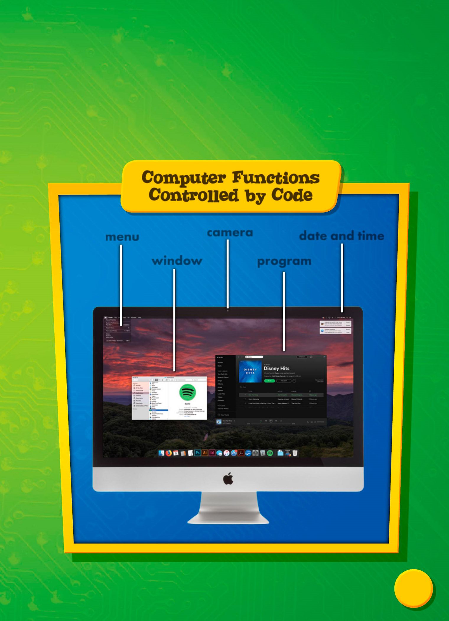 Computer Functions Controlled by Code menu program camera window date and - photo 9