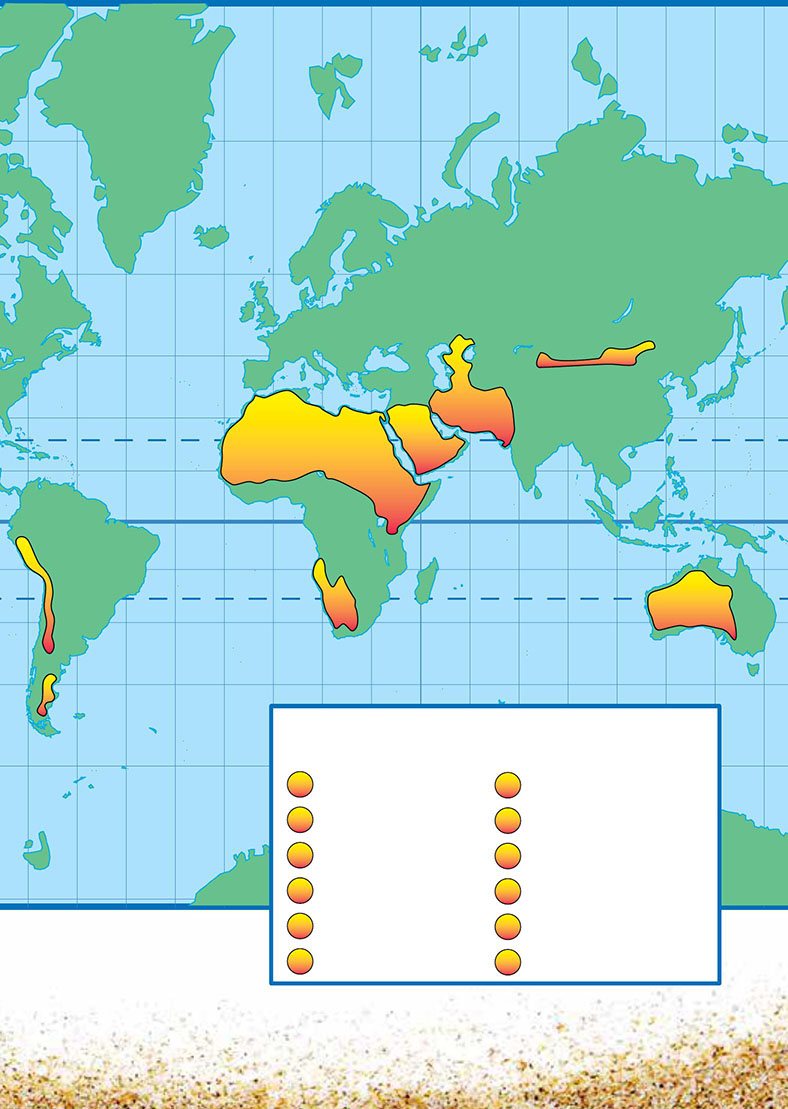 Equator Tropic of Capricorn Tropic of Cancer Deserts of the World - photo 15