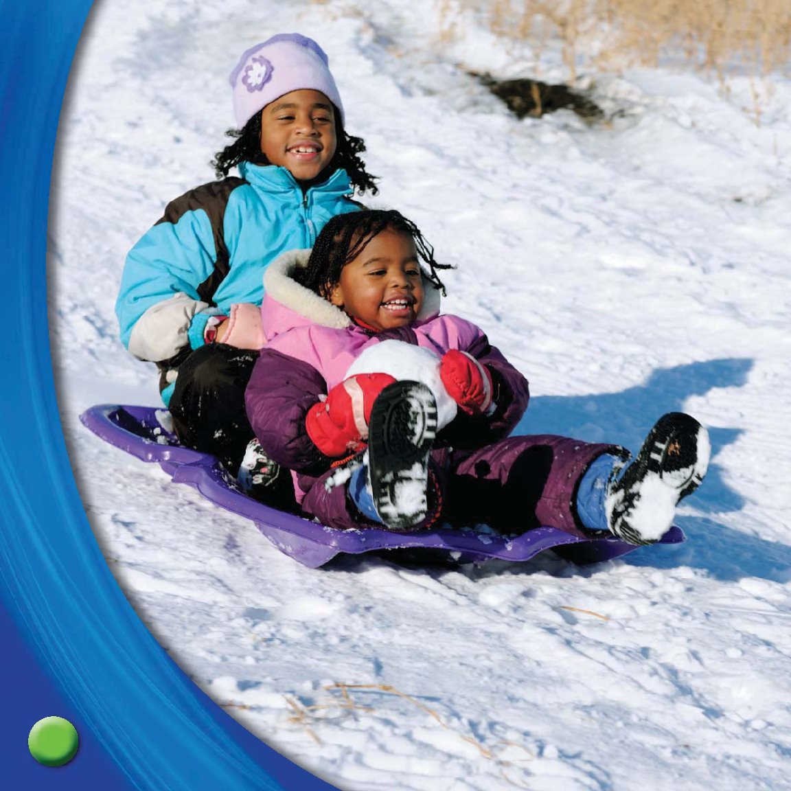 Jen and Eve sled They fly down a hill - photo 14