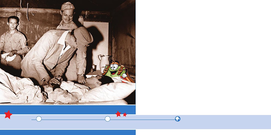 Eleanor visited soldiers in camps and hospitals Time Line Many countries - photo 8