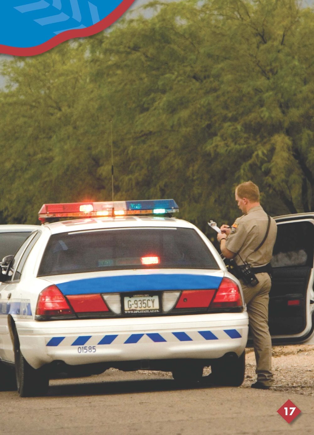 Officers write a ticket a warning or punishment givento someone who breaks a - photo 21