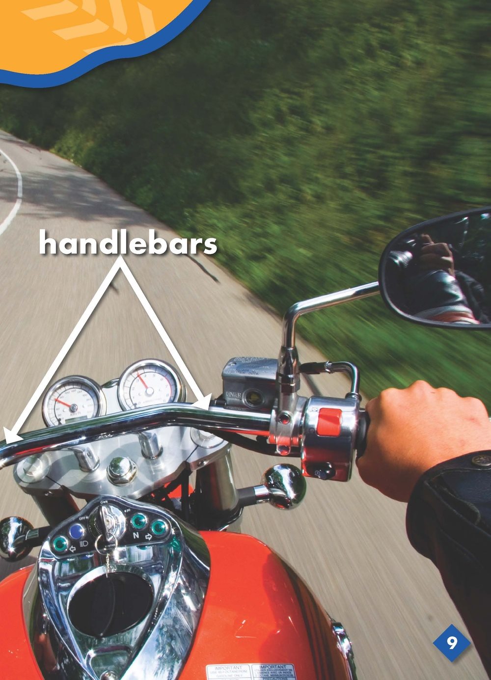 A driver turns a handlebar grip a handle that a driver turns tocontrol the - photo 11