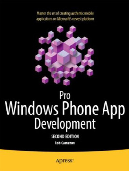 Rob Cameron - Pro Windows Phone App Development