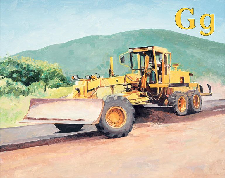 G is for Grader Graders are mostly used to build roads or to level fields - photo 10