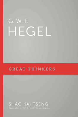 Shao Kai Tseng G. W. F. Hegel