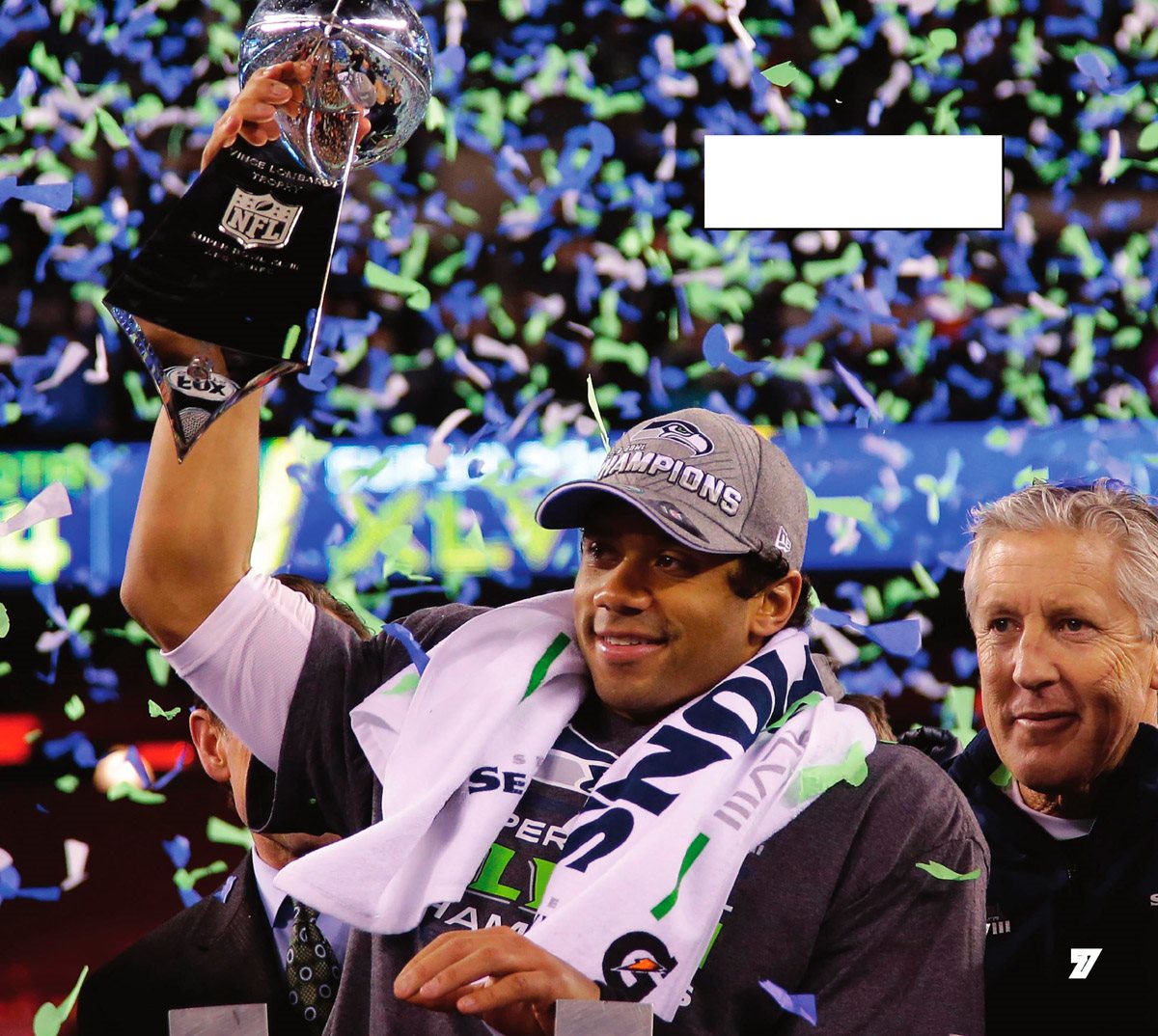 Russell Wilson raises the Super Bowl trophy BPS-seahawks-12indd 7 31516 - photo 9