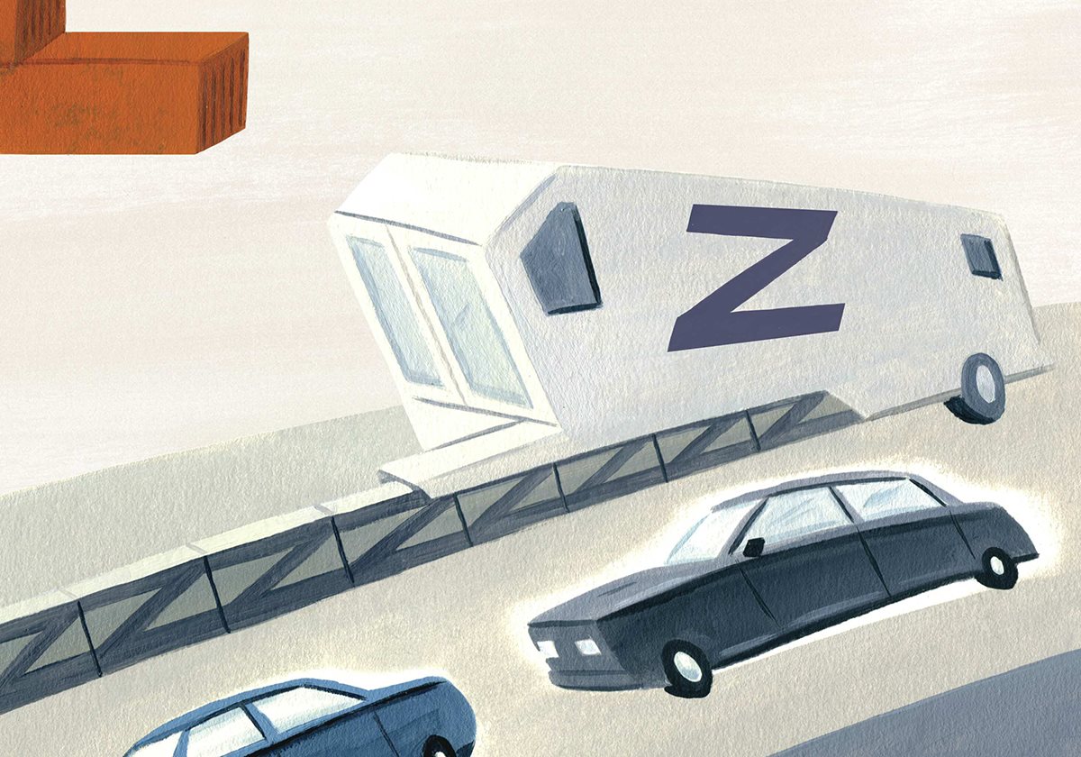 Z is for zipper truck lifting barrier walls Day and night just - photo 31