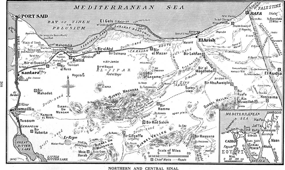 Sinai map Map of the northern half of Sinai taken from The Times History of the - photo 3