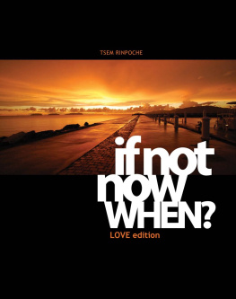 Tsem Rinpoche If not now, when?