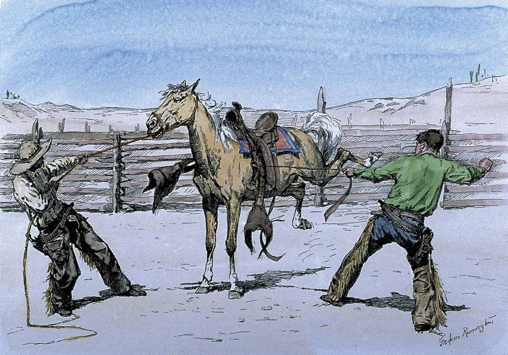 Nat learned how to tame horses alone This drawing shows cowboys breaking a - photo 7