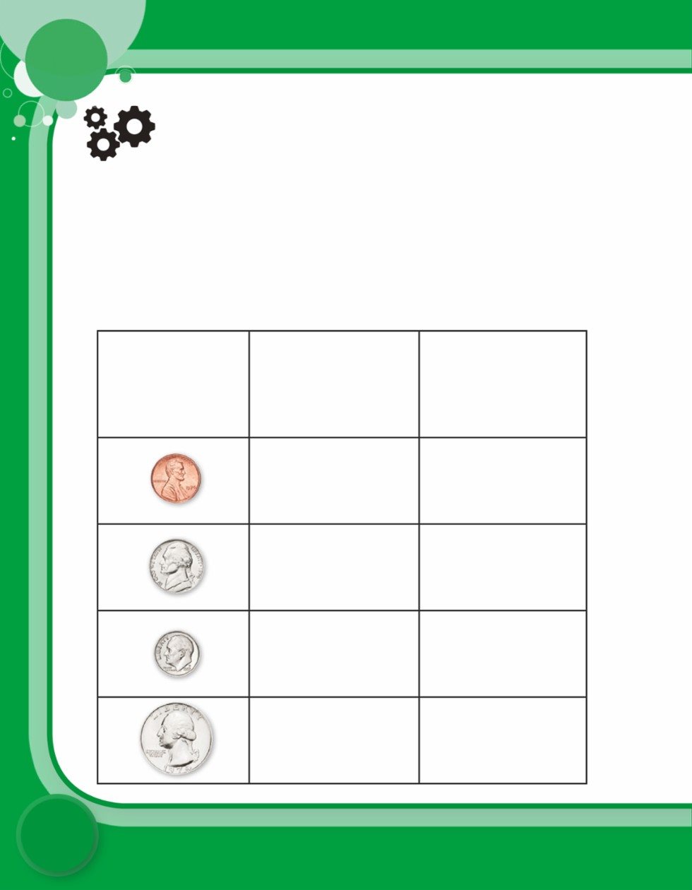 Problem Solving Count the coins from Megs piggy bank Write the values - photo 31