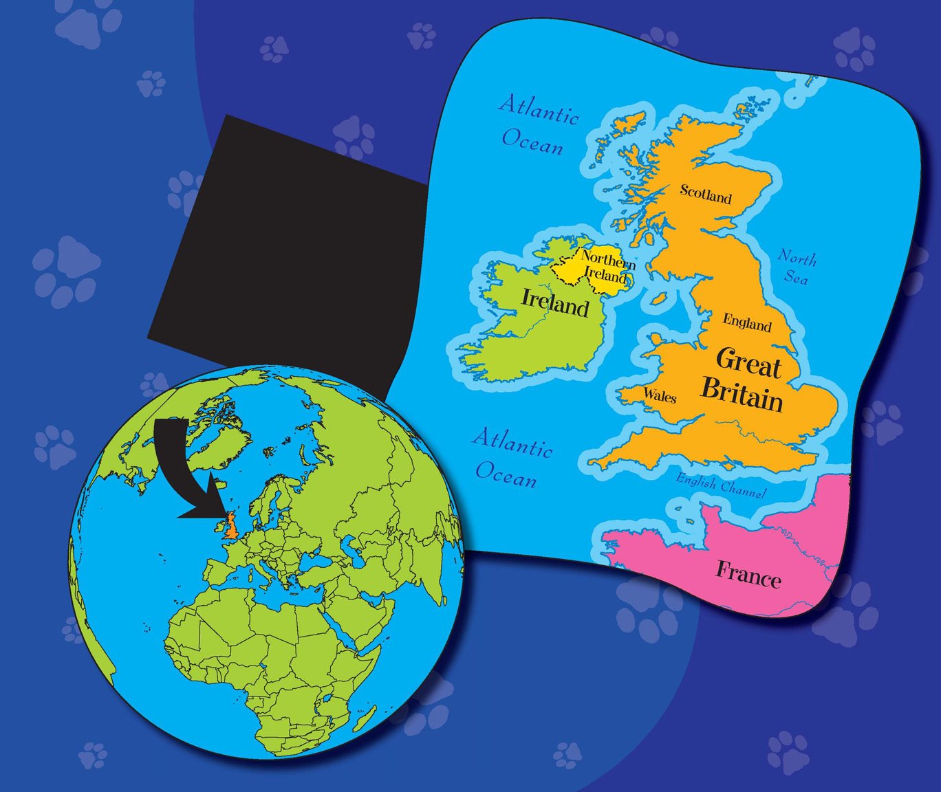 Scotland and England are found on the island of Great Britain The map on the - photo 9