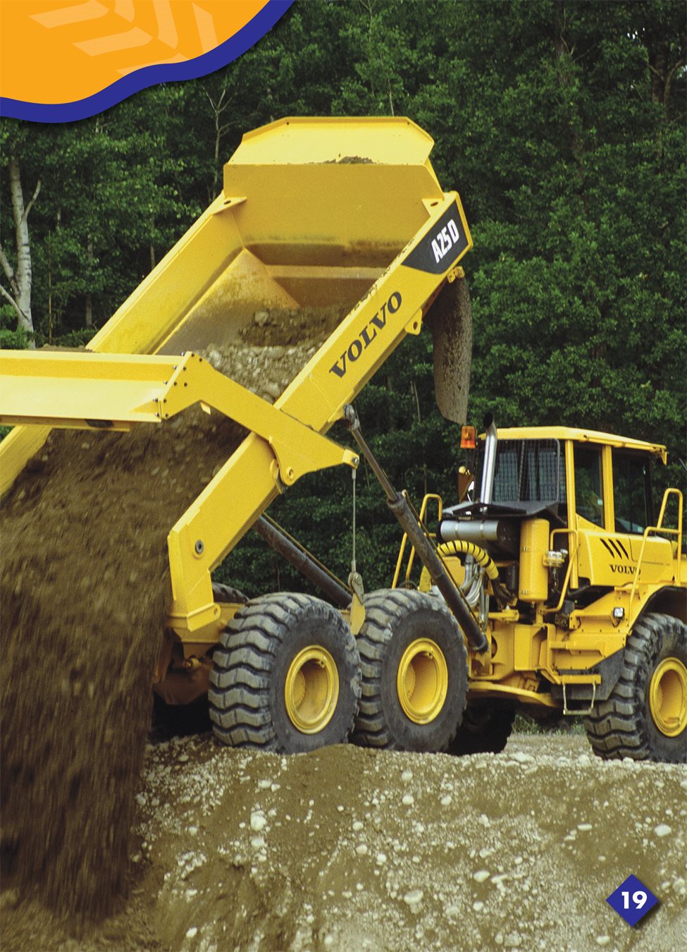 The dump truck drives away to pick up another load - photo 21