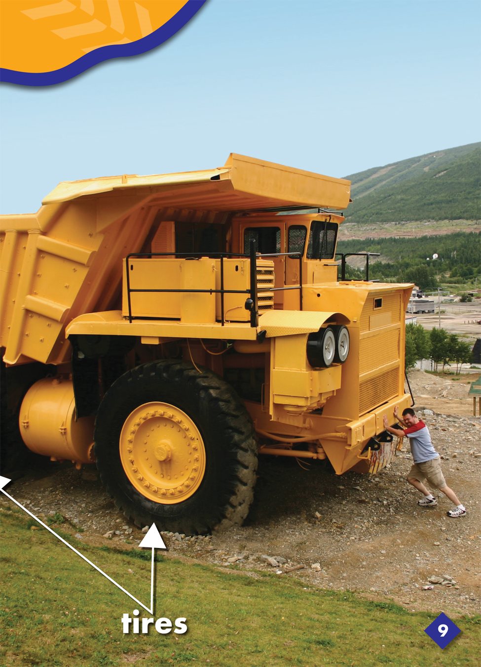 The dump truck has a box the back end of a dump truck the box holds the - photo 10