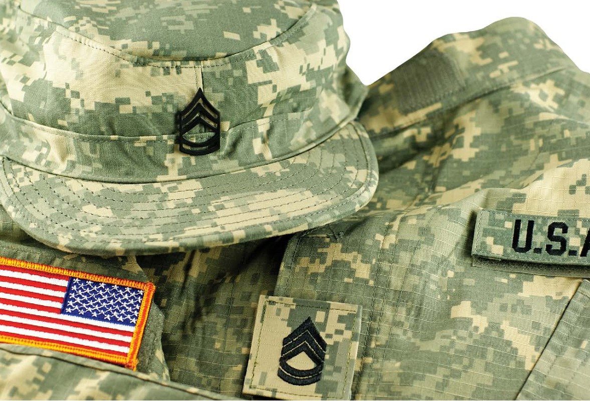 ARMY SOLDIERS WEAR A PATCH WITH THEIR INSIGNIA WHICH IS A MARKING THAT SHOWS - photo 8