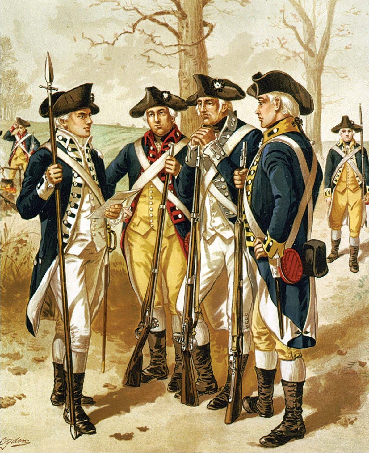 THIS IMAGE SHOWS A GROUP OF SOLDIERS IN THE CONTINENTAL ARMY DURING THE - photo 5