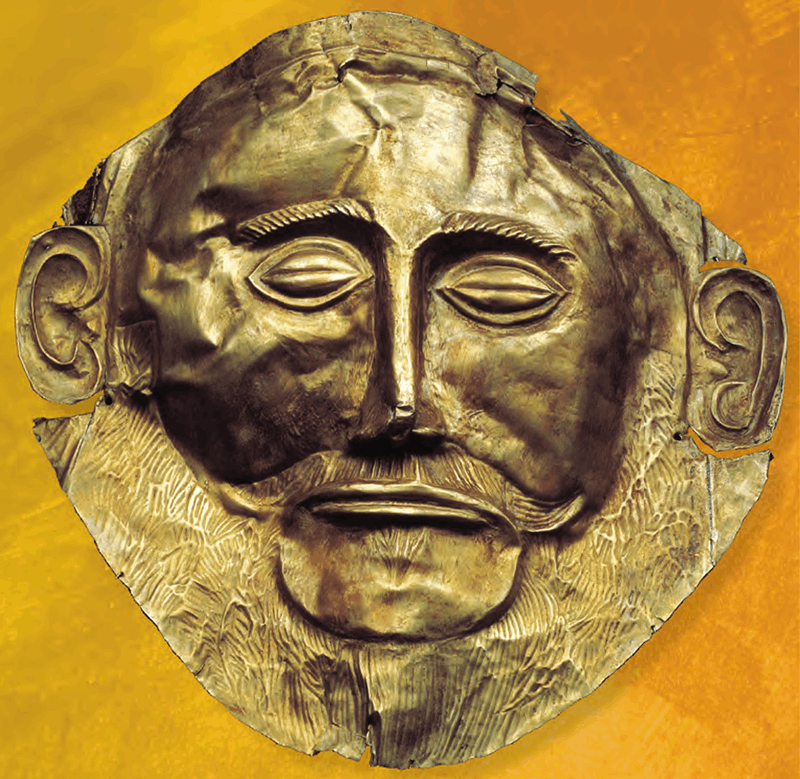 This golden death mask was found at Mycenae Greece in 1876 BOOBY TRAPS - photo 5