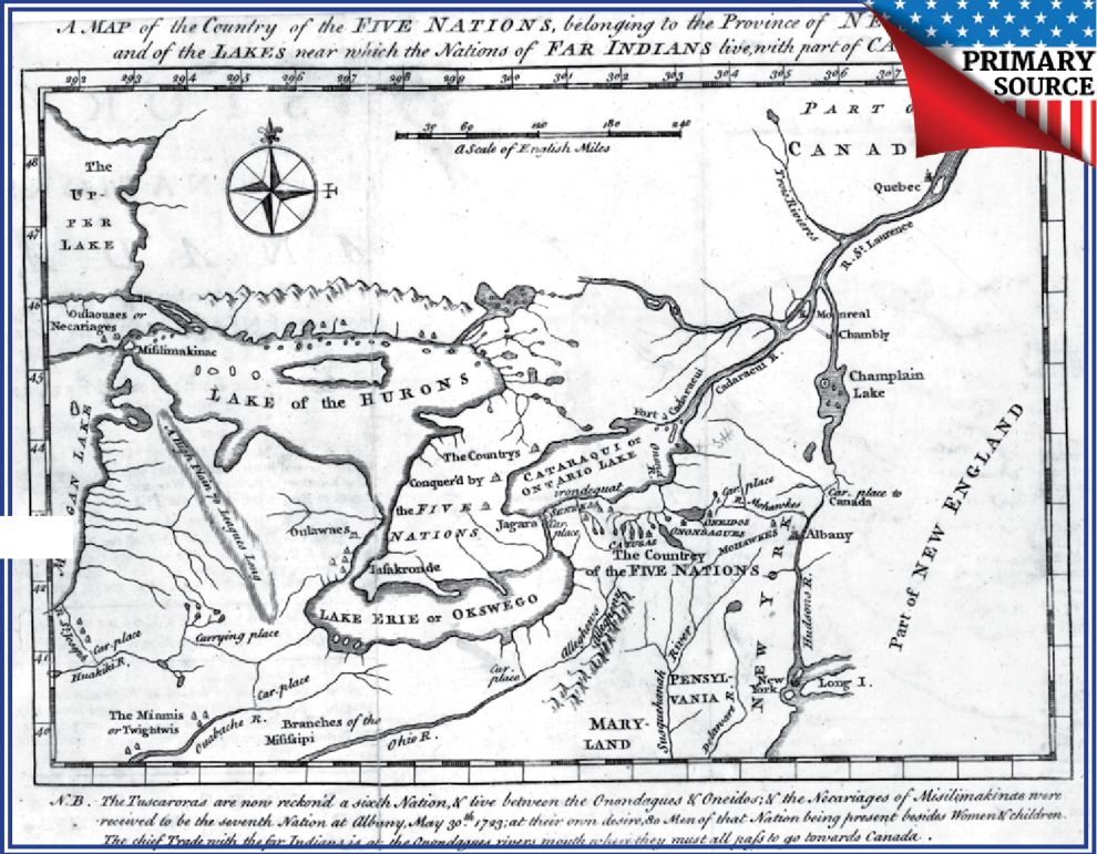 This map from 1723 shows the land of the Five Nations or Iroquois Their - photo 5