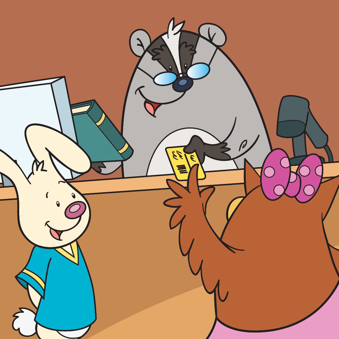 Opal gave Mr Badger her library card He scanned the card with a red laser - photo 8