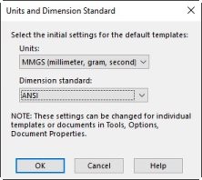 Click OK on the Units and Dimension Standard drop-down On the New SOLIDWORKS - photo 18