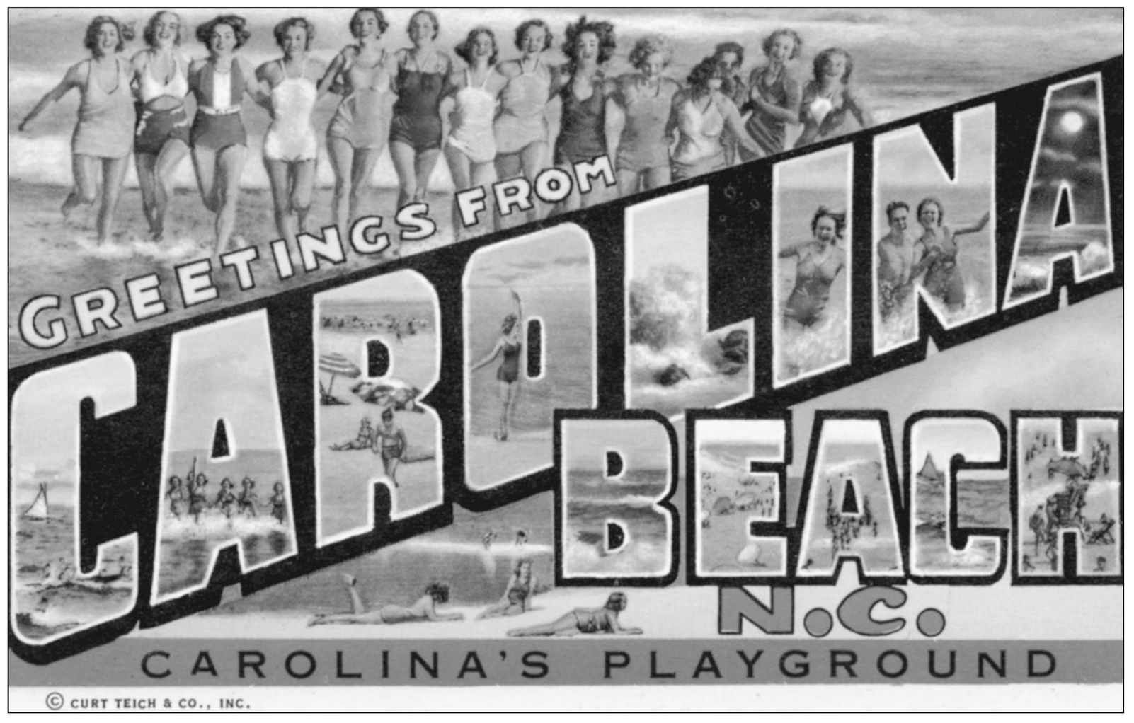 CAROLINAS PLAYGROUND By the mid-1940s the backgrounds of large letter cards - photo 6